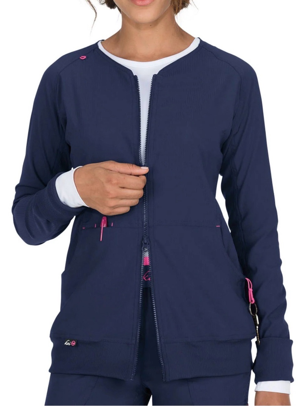 Koi Lite Clarity Scrub Jacket Navy Size Small